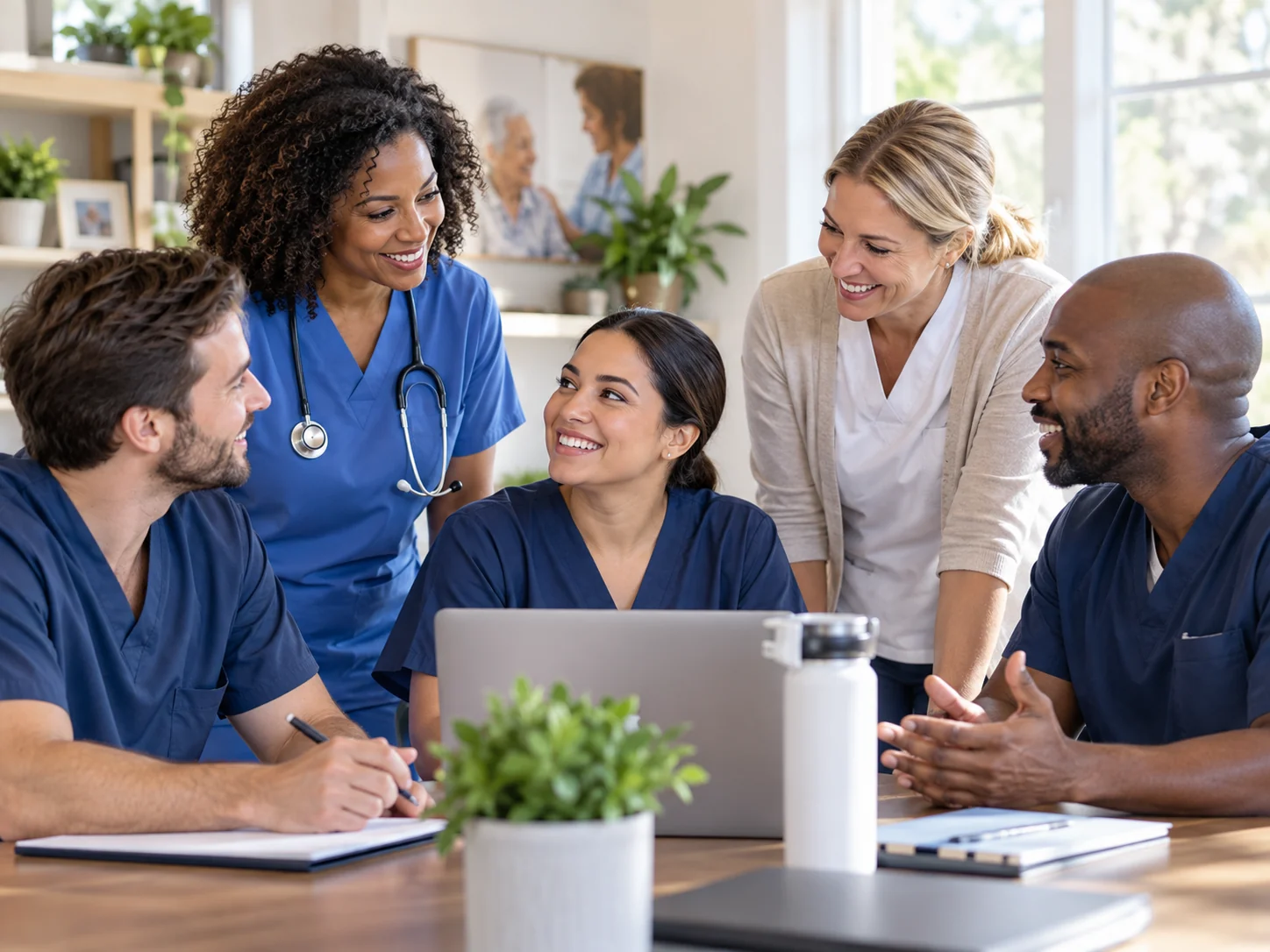 Healthcare professional providing compassionate support